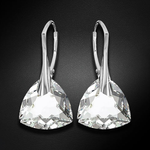 Sudraba auskari "Vakara Mirdzums" ar Swarovski™ kristāliem
